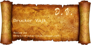 Drucker Vajk névjegykártya